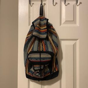 Rainbow Aztec Drawstring Backpack
